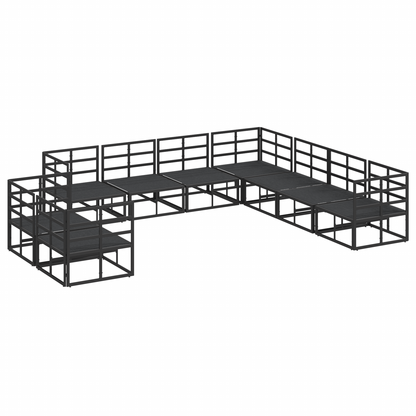 Tuin Sofa Set 9 pcs Zwart 283 x 283 x 71 cm Aluminium