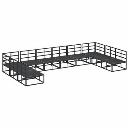 Tuin Sofa Set 10 pcs Zwart 423 x 211,5 x 71 cm Aluminium