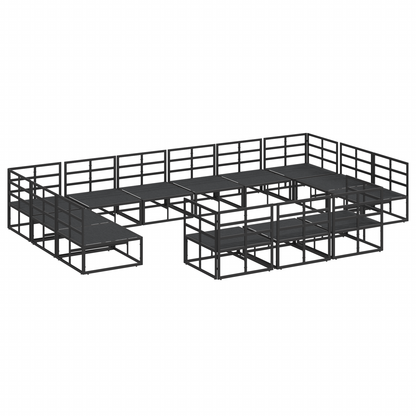 Tuin Sofa Set 13 pcs Zwart 423 x 211,5 x 71 cm Aluminium