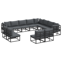 Tuin Sofa Set 12 pcs Zwart 353 x 283 x 71 cm Aluminium