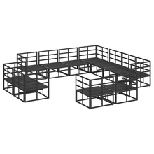 Tuin Sofa Set 11 pcs Zwart 283 x 283 x 71 cm Aluminium