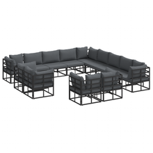 Tuin Sofa Set 13 pcs Zwart 353 x 353 x 71 cm Aluminium
