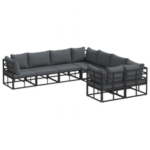 Tuin Sofa Set 8 pcs Zwart 283 x 283 x 71 cm Aluminium