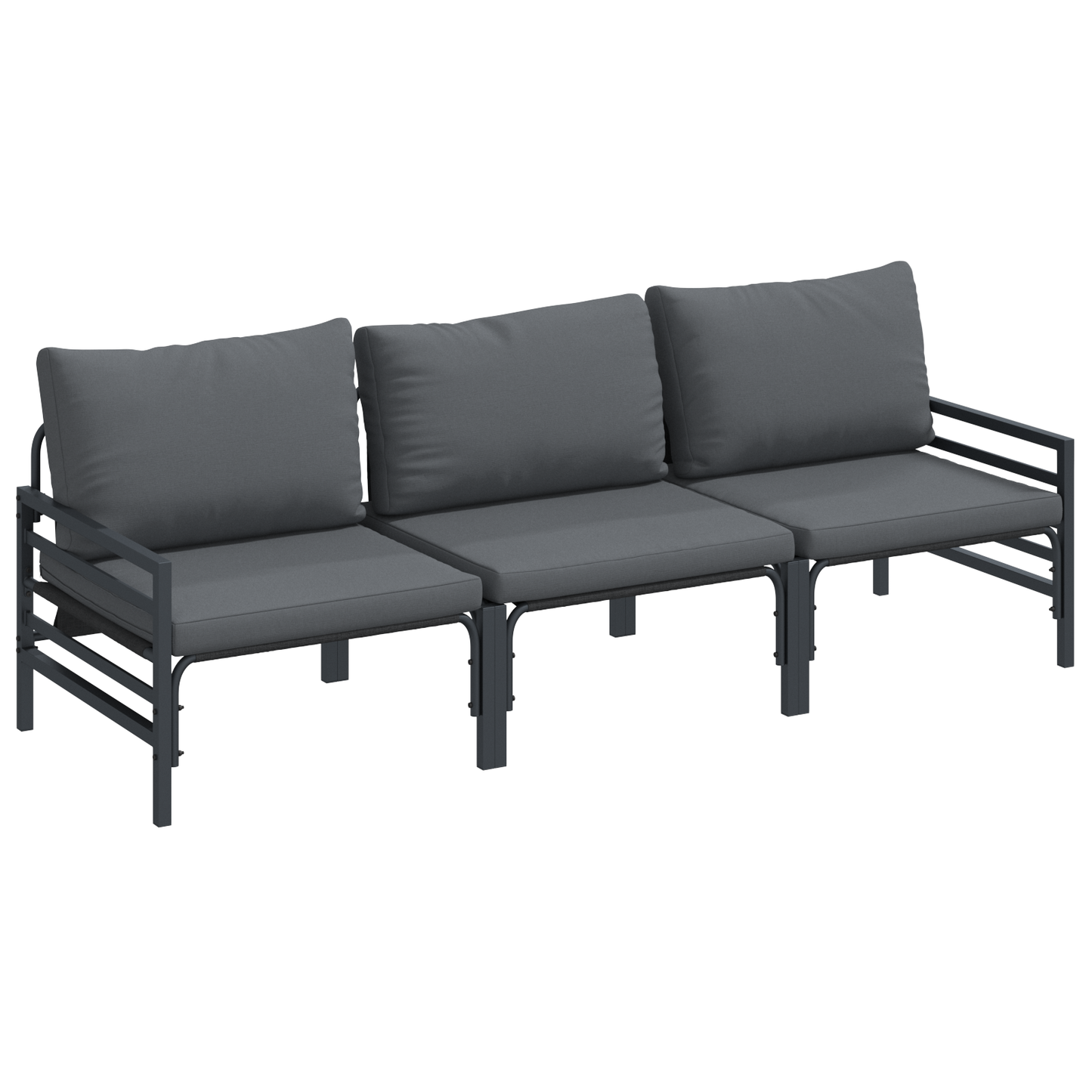 Tuin Sofa Set 3 pcs Antraciet Staal