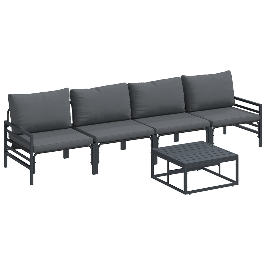 Tuin Sofa Set 5 pcs Antraciet Staal