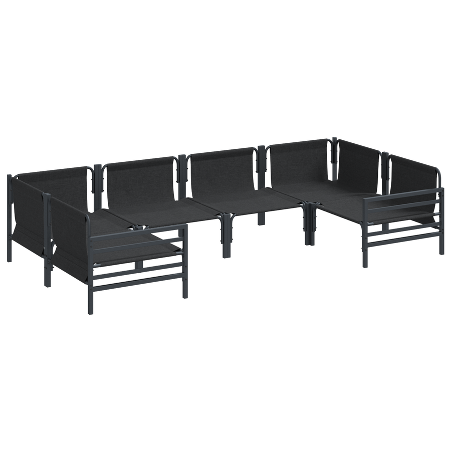 Tuin Sofa Set 6 pcs Antraciet Staal