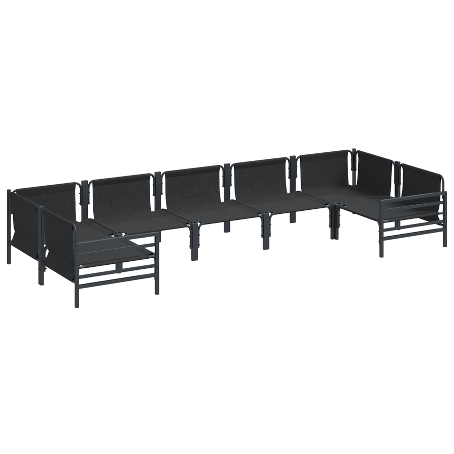Tuin Sofa Set 7 pcs Antraciet Staal