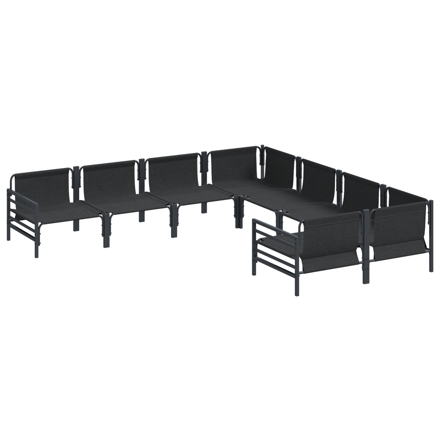 Tuin Sofa Set 8 pcs Antraciet Staal