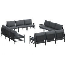 Tuin Sofa Set 12 pcs Antraciet Staal