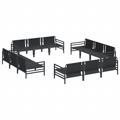 Tuin Sofa Set 12 pcs Antraciet Staal