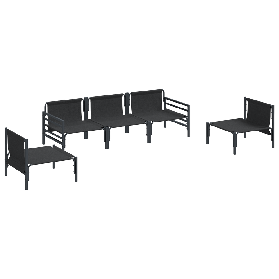 Tuin Sofa Set 5 pcs Antraciet Staal