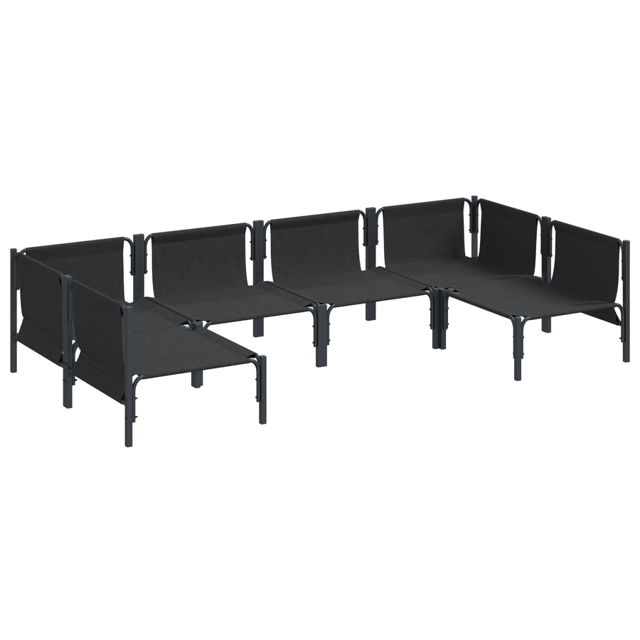 Tuin Sofa Set 6 pcs Antraciet Staal