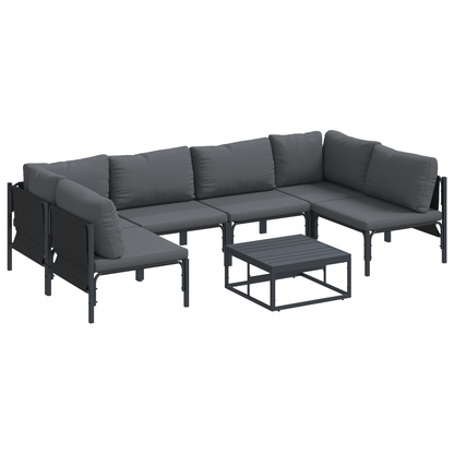Tuin Sofa Set 7 pcs Antraciet Staal