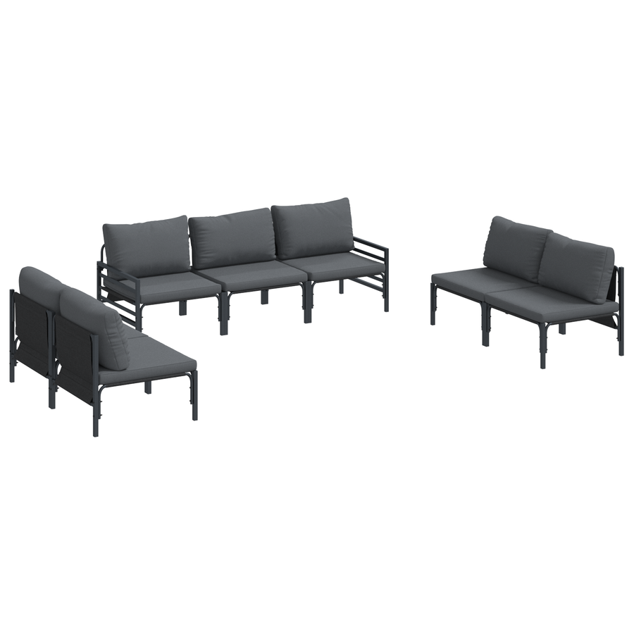 Tuin Sofa Set 7 pcs Antraciet Staal