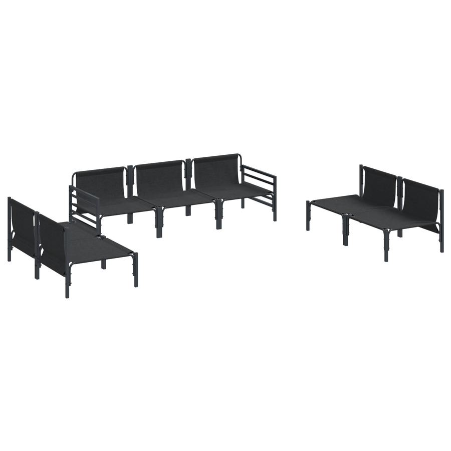 Tuin Sofa Set 7 pcs Antraciet Staal