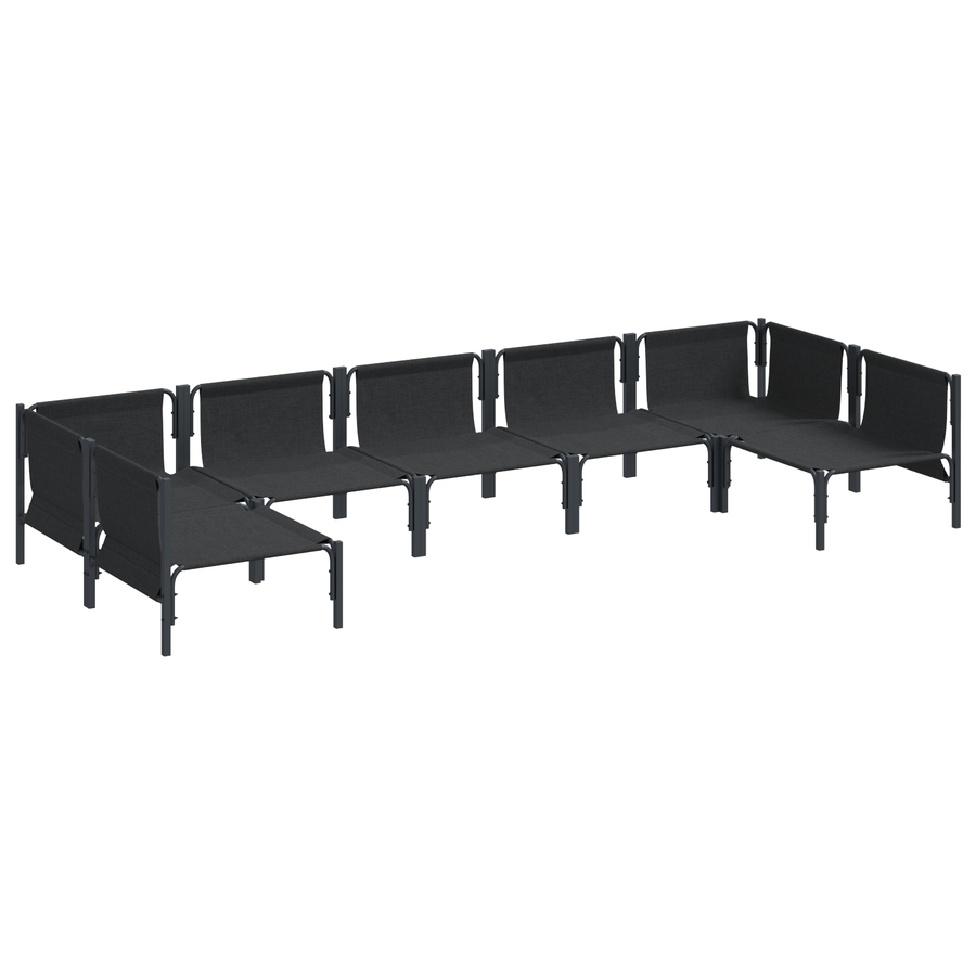 Tuin Sofa Set 7 pcs Antraciet Staal
