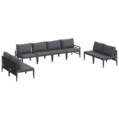 Tuin Sofa Set 8 pcs Antraciet Staal