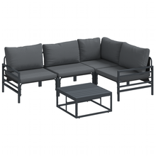 Tuin Sofa Set 6 pcs Antraciet Staal