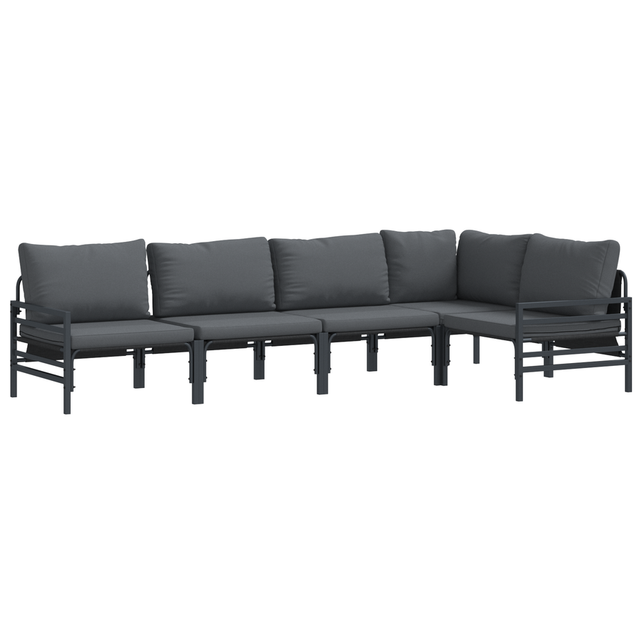 Tuin Sofa Set 5 pcs Antraciet Staal