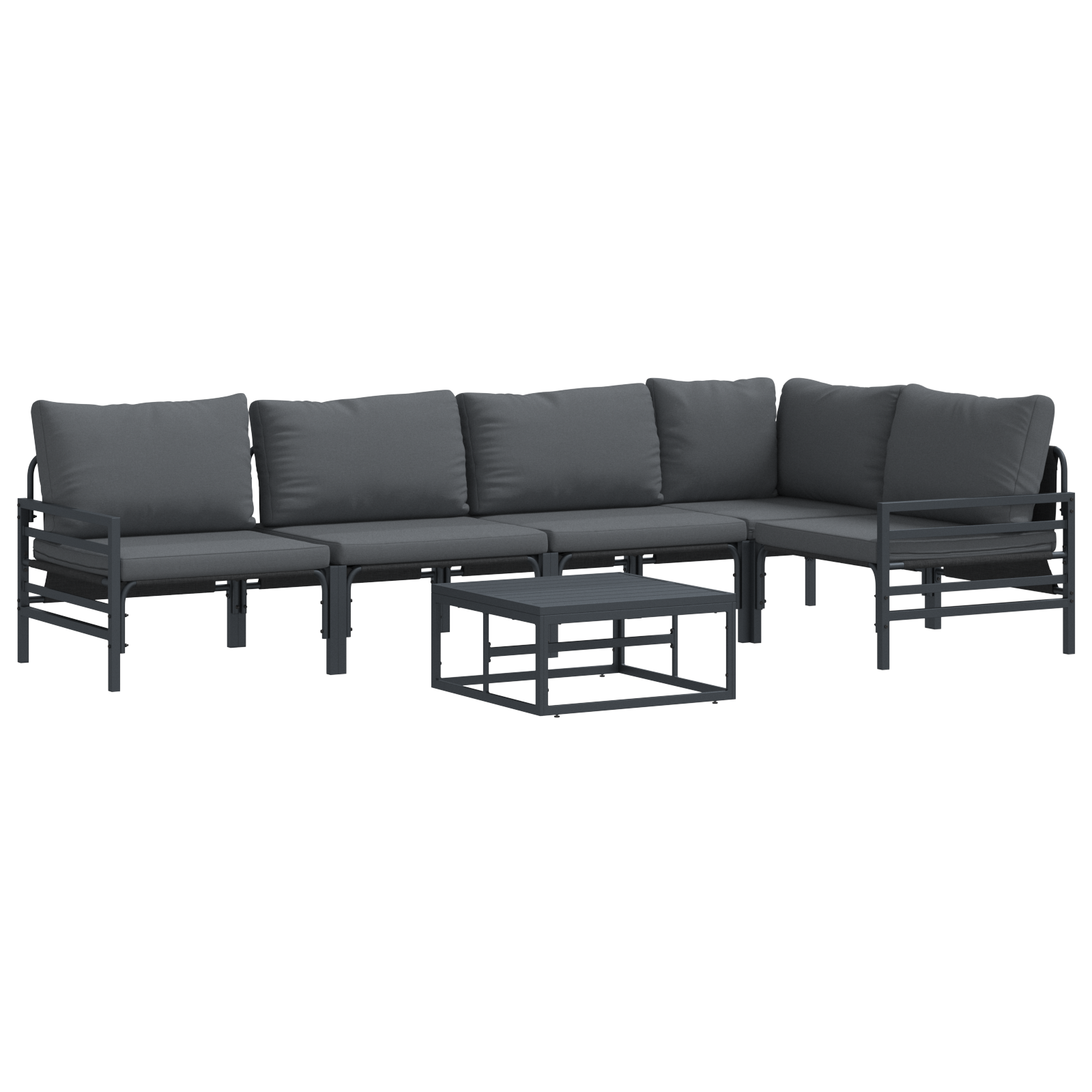 Tuin Sofa Set 6 pcs Antraciet Staal