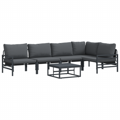 Tuin Sofa Set 6 pcs Antraciet Staal