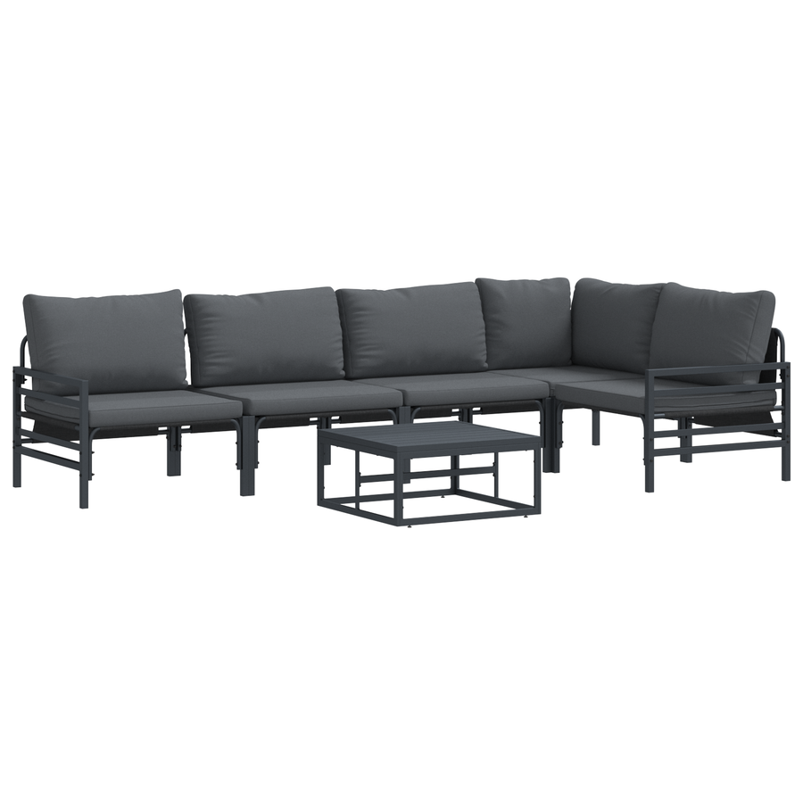 Tuin Sofa Set 6 pcs Antraciet Staal