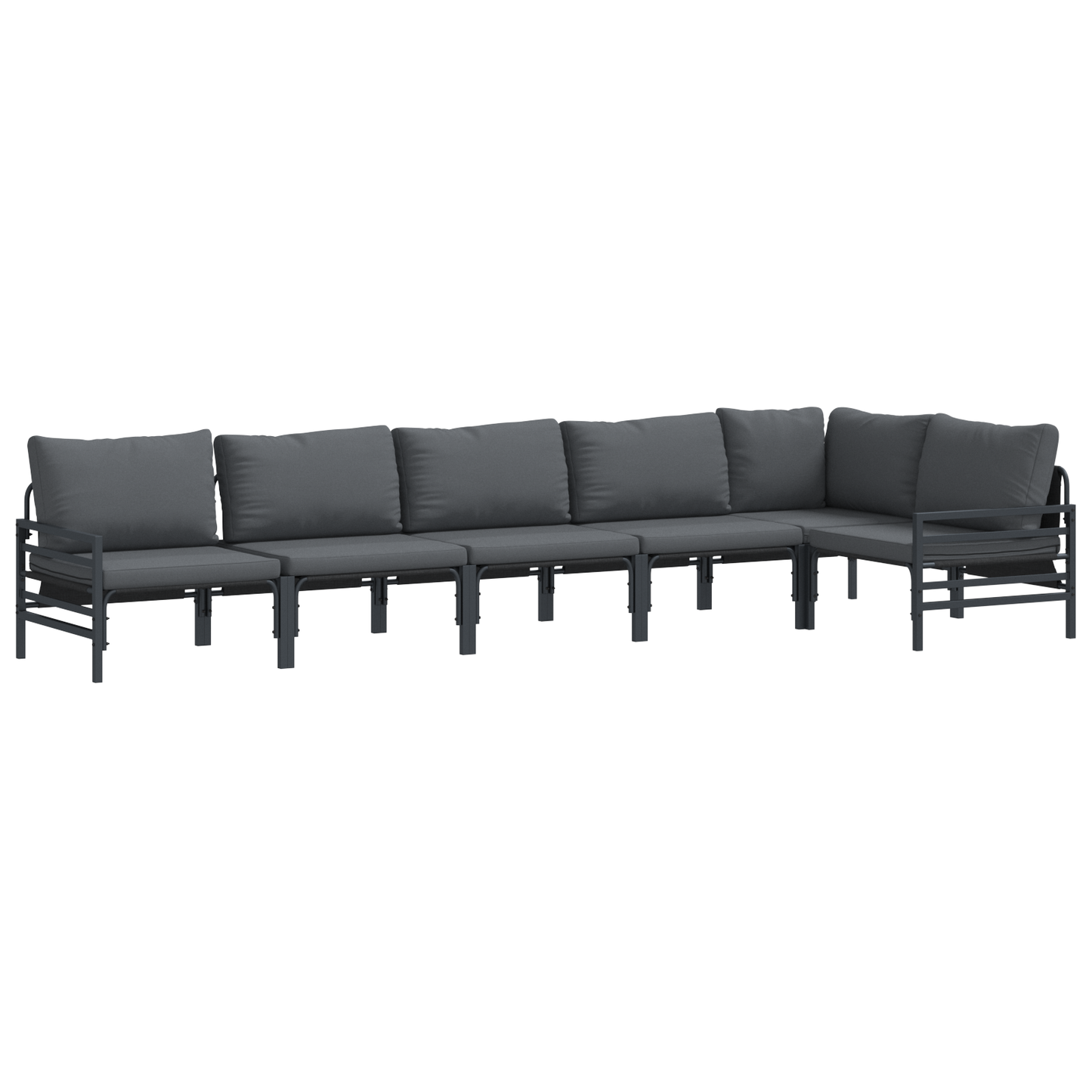 Tuin Sofa Set 6 pcs Antraciet Staal