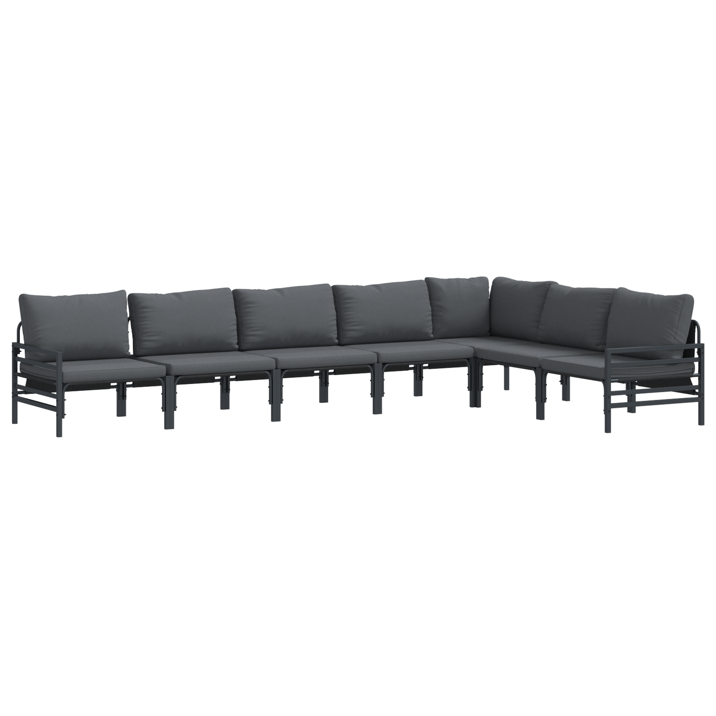 Tuin Sofa Set 7 pcs Antraciet Staal