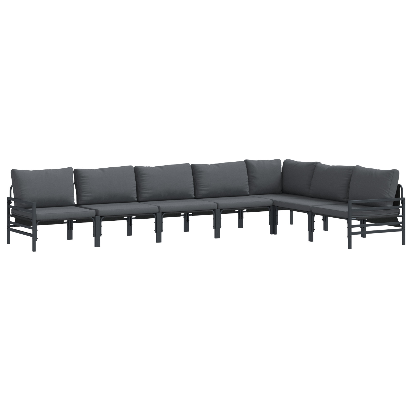 Tuin Sofa Set 7 pcs Antraciet Staal