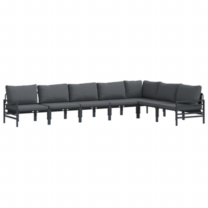 Tuin Sofa Set 7 pcs Antraciet Staal