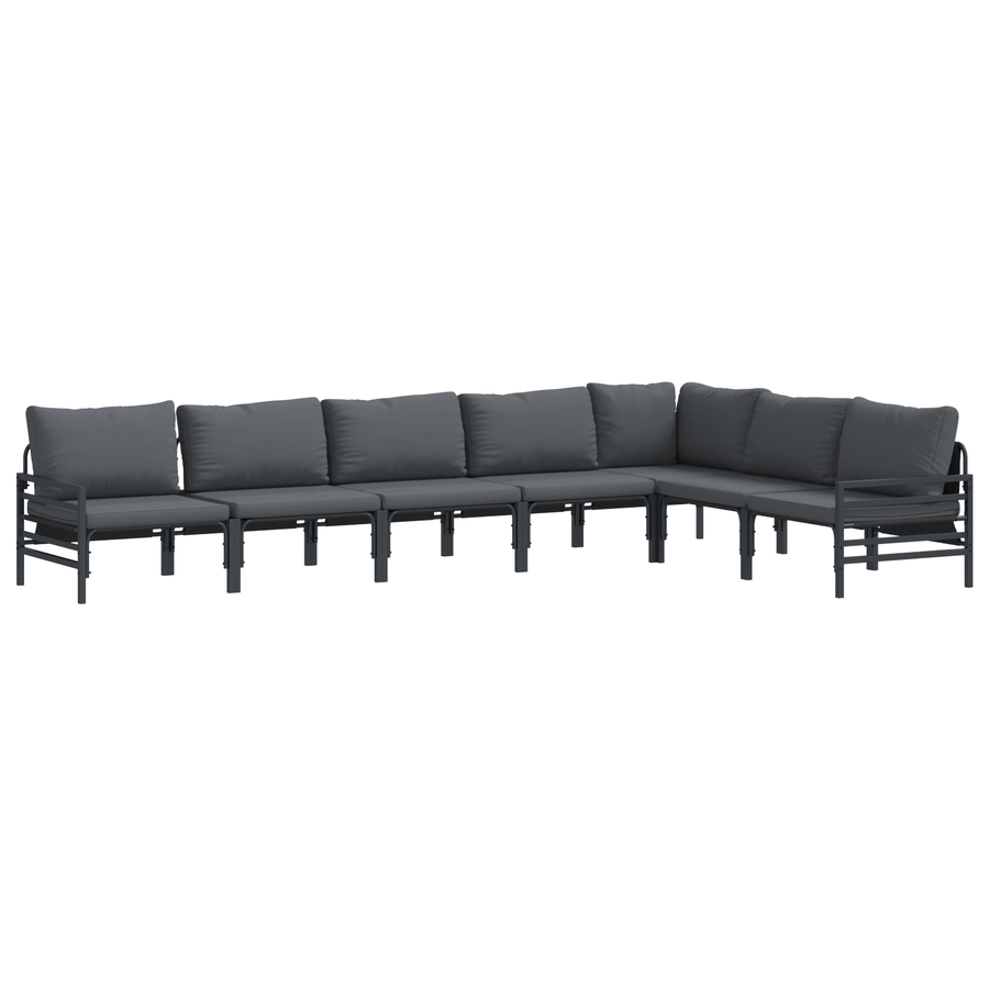 Tuin Sofa Set 7 pcs Antraciet Staal