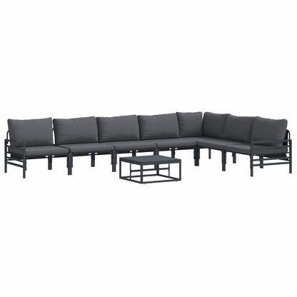 Tuin Sofa Set 8 pcs Antraciet Staal