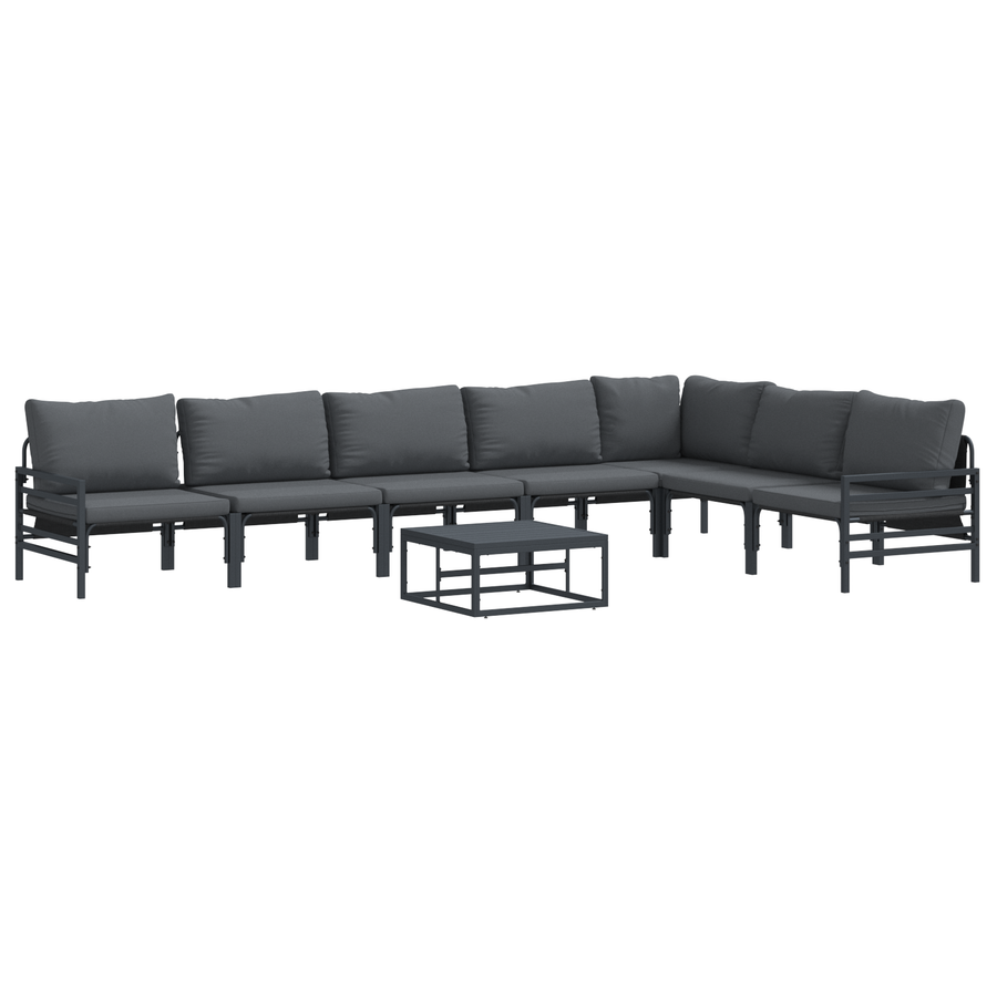 Tuin Sofa Set 8 pcs Antraciet Staal