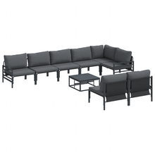 Tuin Sofa Set 9 pcs Antraciet Staal