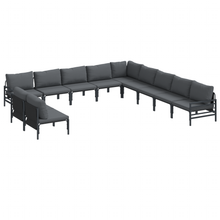 Tuin Sofa Set 11 pcs Antraciet Staal