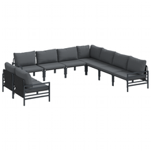 Tuin Sofa Set 9 pcs Antraciet Staal