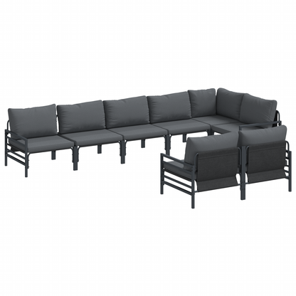 Tuin Sofa Set 8 pcs Antraciet Staal