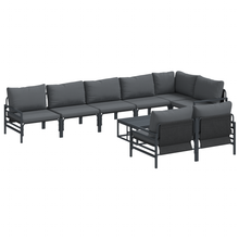 Tuin Sofa Set 9 pcs Antraciet Staal
