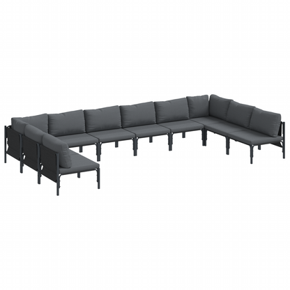 Tuin Sofa Set 10 pcs Antraciet Staal