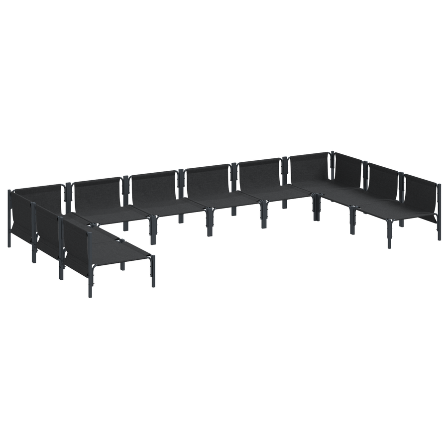 Tuin Sofa Set 10 pcs Antraciet Staal