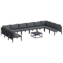 Tuin Sofa Set 11 pcs Antraciet Staal