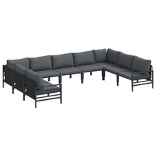 Tuin Sofa Set 9 pcs Antraciet Staal