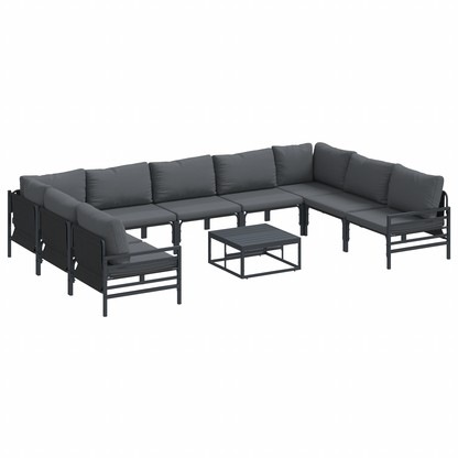 Tuin Sofa Set 10 pcs Antraciet Staal