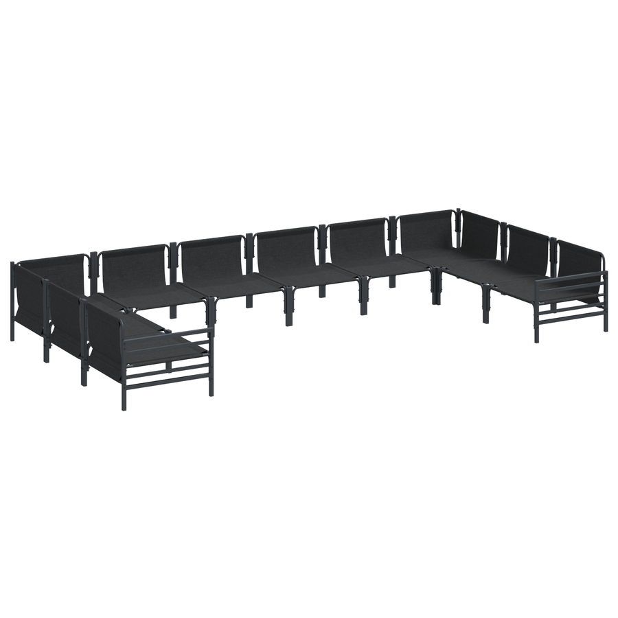 Tuin Sofa Set 10 pcs Antraciet Staal