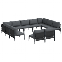 Tuin Sofa Set 11 pcs Antraciet Staal
