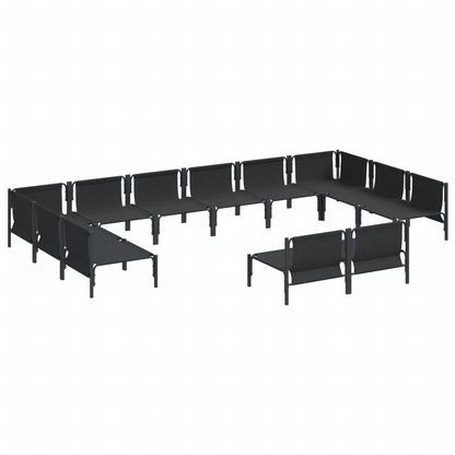 Tuin Sofa Set 12 pcs Antraciet Staal