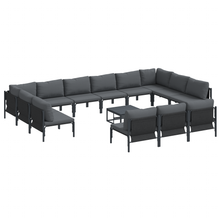 Tuin Sofa Set 14 pcs Antraciet Staal