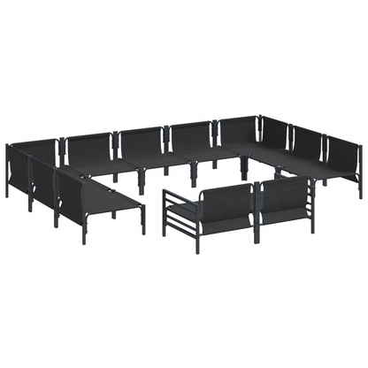 Tuin Sofa Set 11 pcs Antraciet Staal