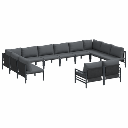 Tuin Sofa Set 12 pcs Antraciet Staal