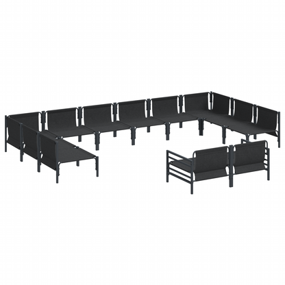 Tuin Sofa Set 12 pcs Antraciet Staal